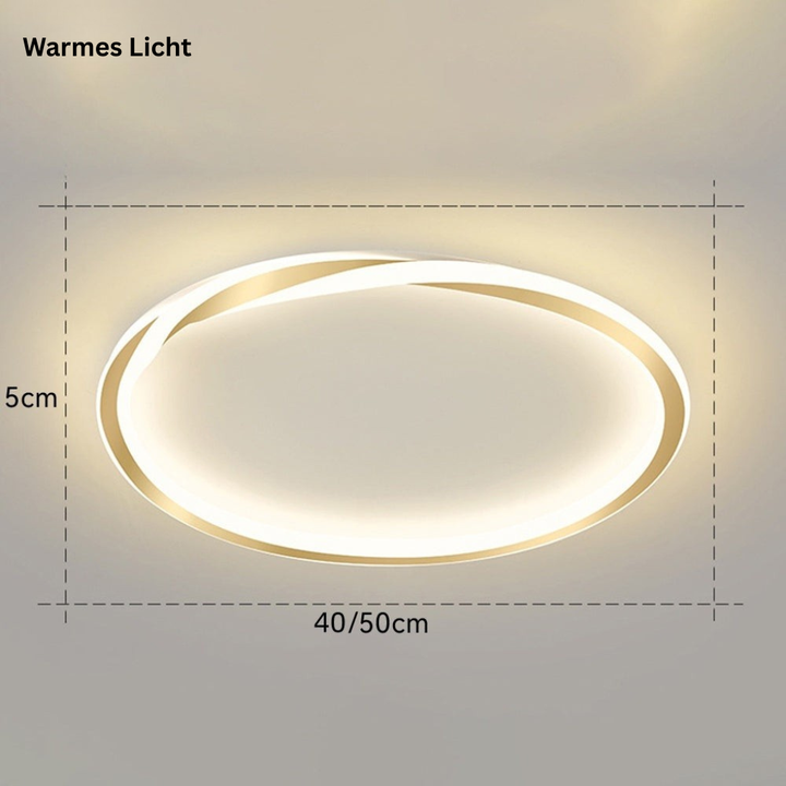 StrahlNacht: Lampada da soffitto LED moderna rotonda e piatta – elegante e accogliente per camere da letto e aree giorno