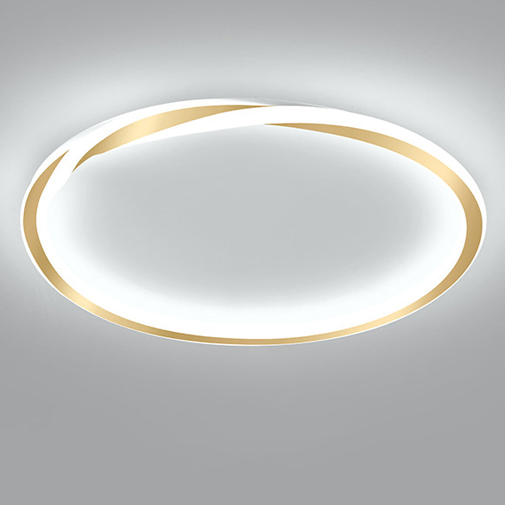 StrahlNacht: Lampada da soffitto LED moderna rotonda e piatta – elegante e accogliente per camere da letto e aree giorno