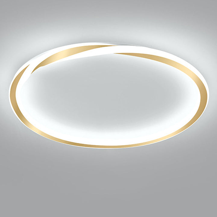 StrahlNacht: Lampada da soffitto LED moderna rotonda e piatta – elegante e accogliente per camere da letto e aree giorno