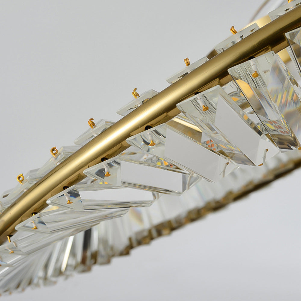StrahlOpal: Lampada da soffitto LED in cristallo moderna rotonda in acciaio inox – elegante e decorativa per soggiorno e camera da letto