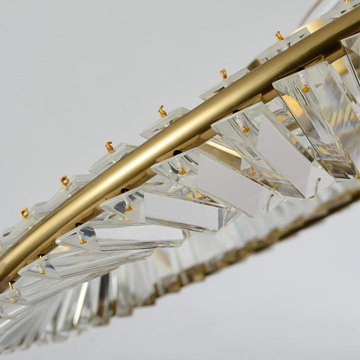 StrahlOpal: Lampada da soffitto LED in cristallo moderna rotonda in acciaio inox – elegante e decorativa per soggiorno e camera da letto