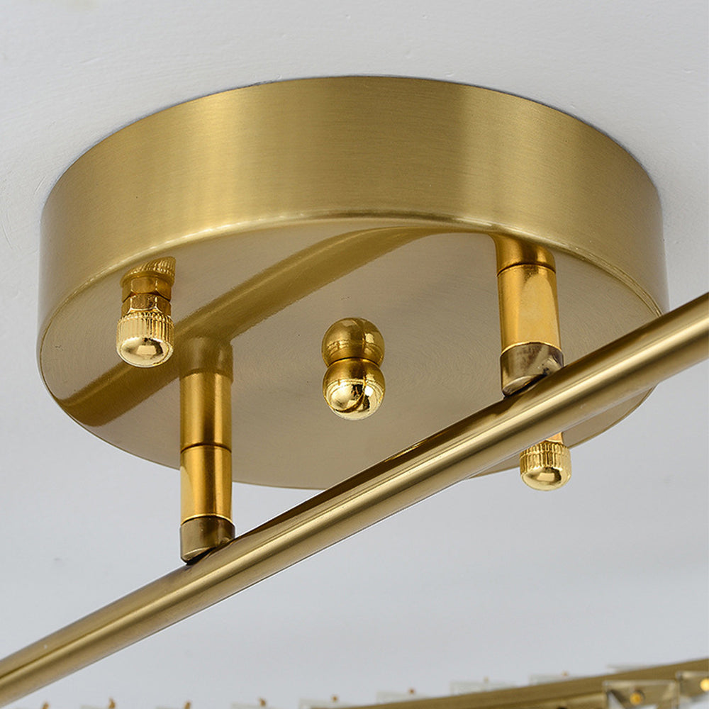 StrahlOpal: Lampada da soffitto LED in cristallo moderna rotonda in acciaio inox – elegante e decorativa per soggiorno e camera da letto