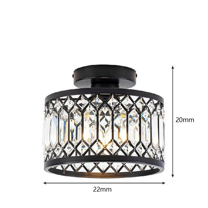 StrahlPrisma: Lampada da soffitto in cristallo di design moderna rotonda – decorativa e funzionale per soggiorno e sala da pranzo