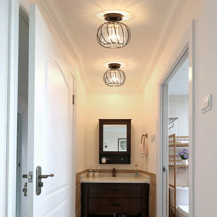 StrahlSatz: Lampada da soffitto in vetro moderna e semplice set da 2 – decorativa ed energeticamente efficiente per corridoi e aree living