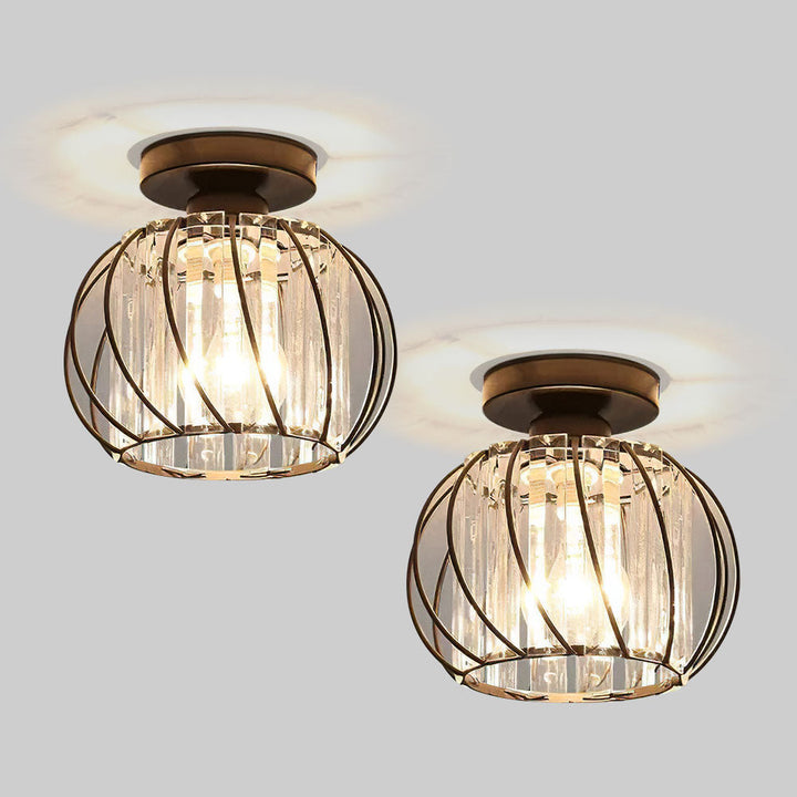 StrahlSatz: Lampada da soffitto in vetro moderna e semplice set da 2 – decorativa ed energeticamente efficiente per corridoi e aree living