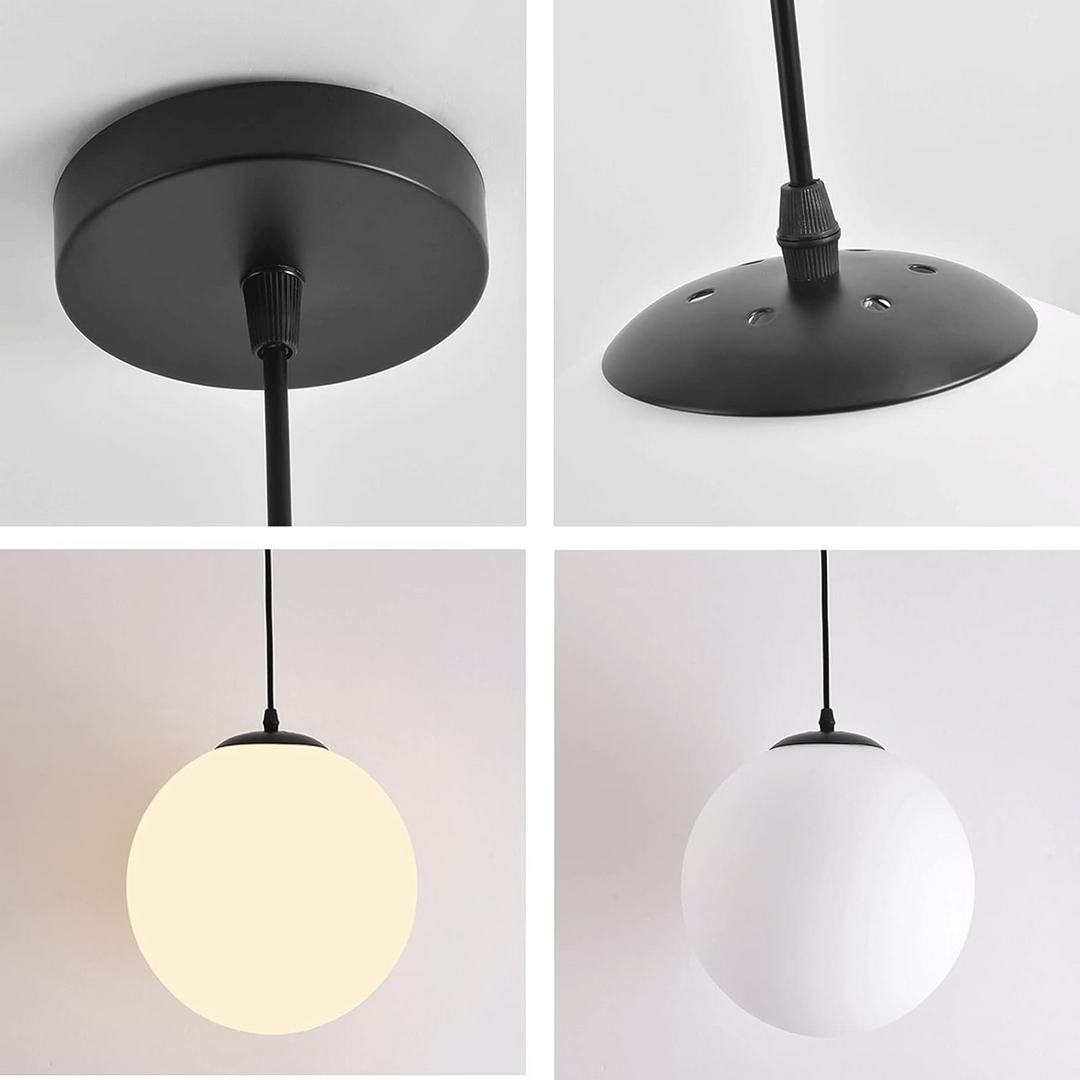 StrahlTafel: Lampada a sospensione in vetro moderna, decorativa ed energeticamente efficiente per sala da pranzo e cucina