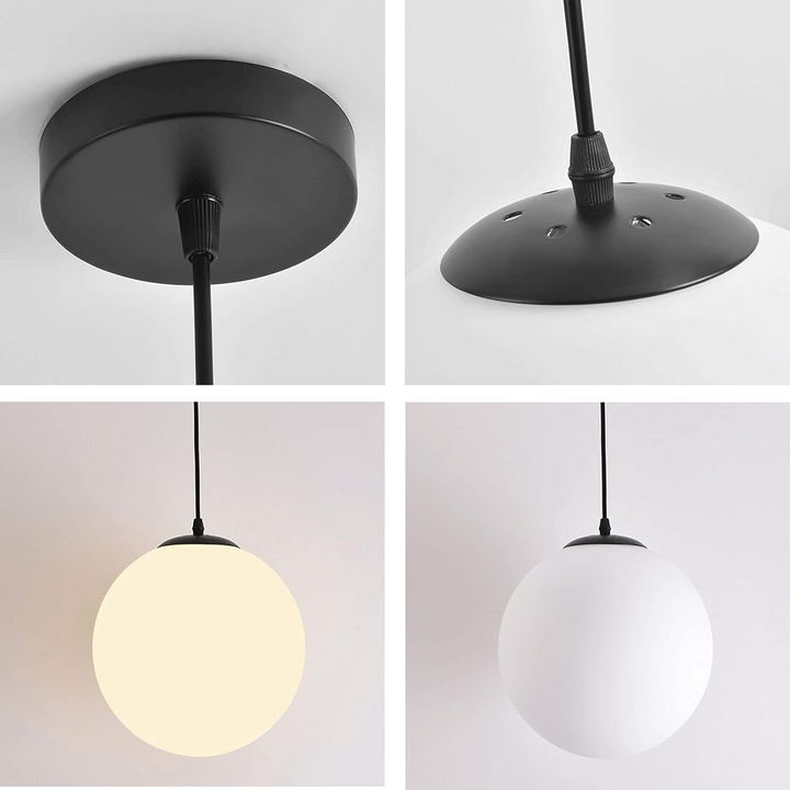 StrahlTafel: Lampada a sospensione in vetro moderna, decorativa ed energeticamente efficiente per sala da pranzo e cucina