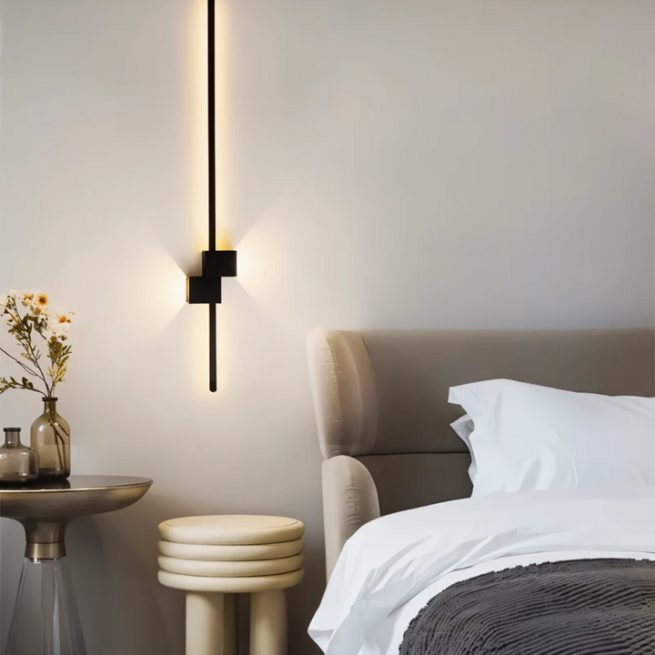StrahlZeit: Lampada da parete LED moderna allungata e bianca calda – per corridoio e soggiorno