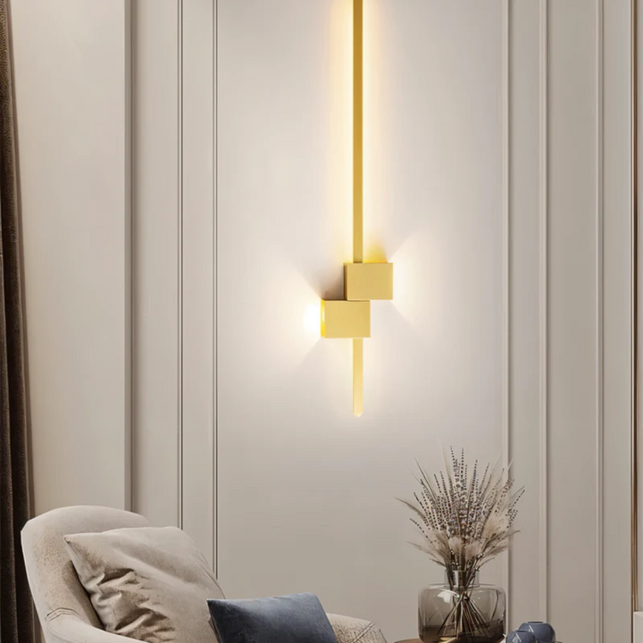 StrahlZeit: Lampada da parete LED moderna allungata e bianca calda – per corridoio e soggiorno