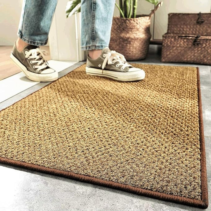 StrandWelle: Tappeto da esterno con motivo di palme – antiscivolo, resistente alle intemperie e decorativo per porta d&