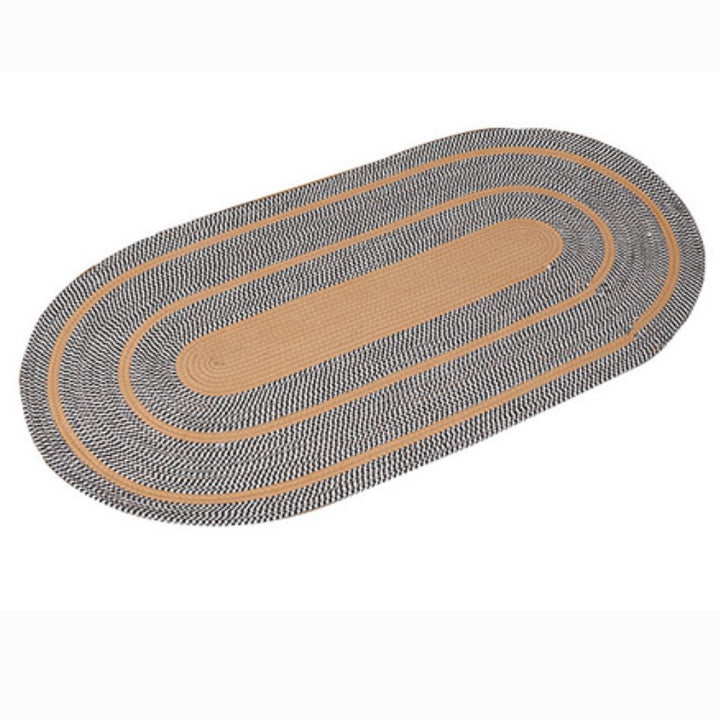 SonnenKreis: tappetino ovale Boho in design a spirale – morbido, antiscivolo e decorativo per soggiorno e corridoio