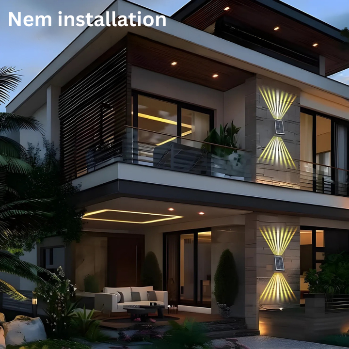 SunWave™ – Appliques Murales Solaires Étanches pour l&