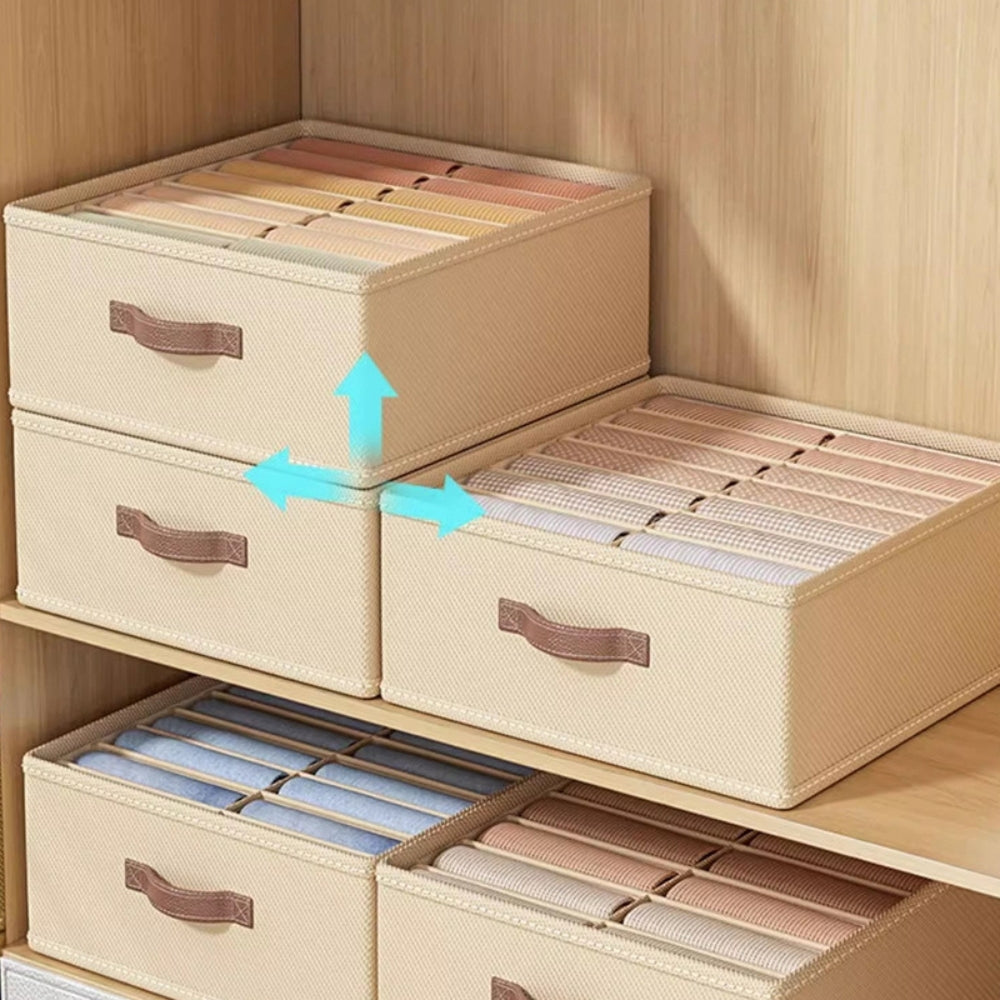 TextilOrdnung: Scatola di Stoccaggio Grigia – decorativa, durevole e versatile per abbigliamento, biancheria e casa