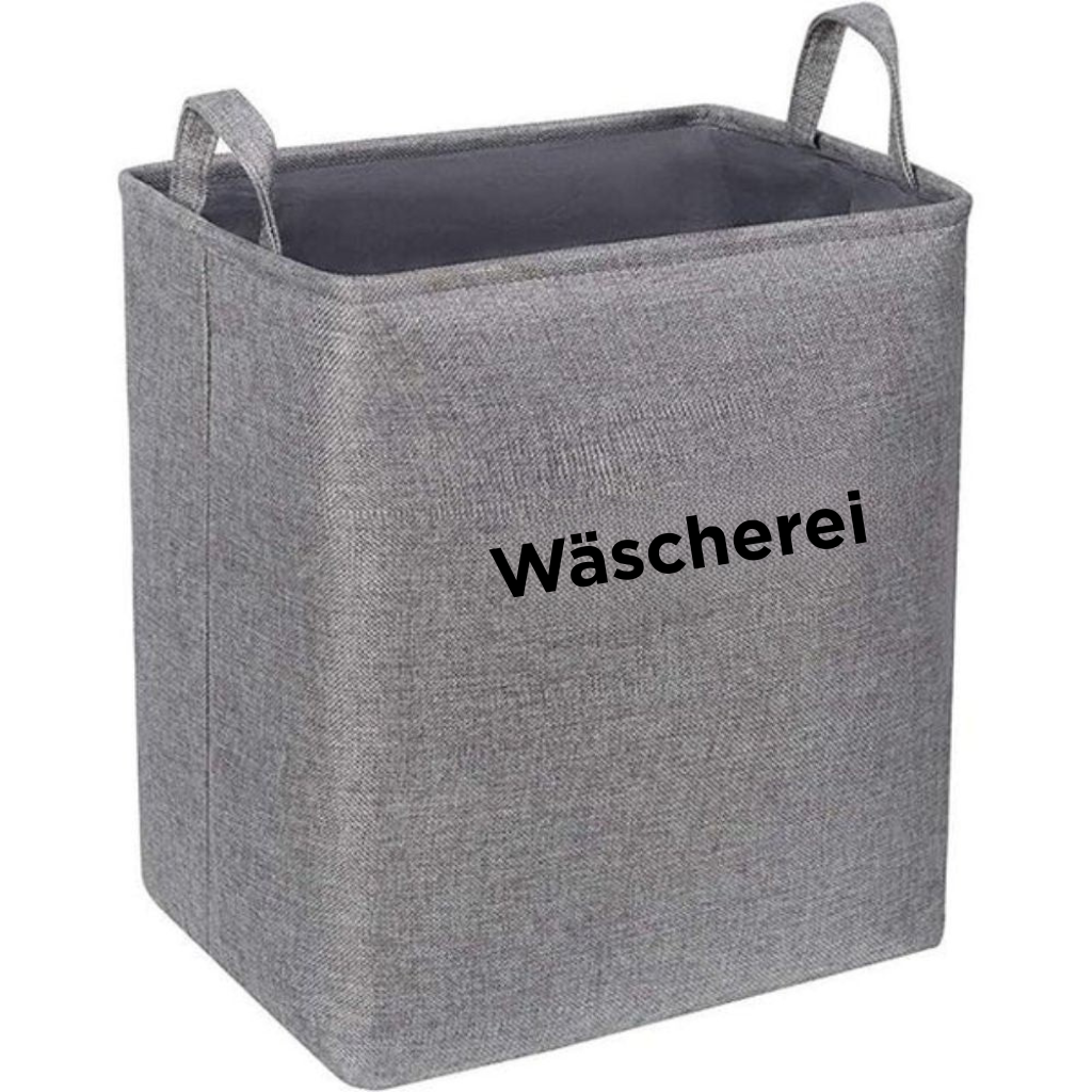 TextilZauber: cesto della biancheria pieghevole in tessuto con manici – leggero, decorativo e pratico per camera da letto e bagno