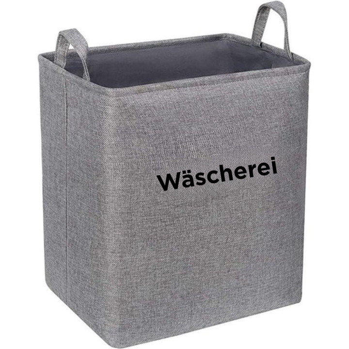 TextilZauber: cesto della biancheria pieghevole in tessuto con manici – leggero, decorativo e pratico per camera da letto e bagno