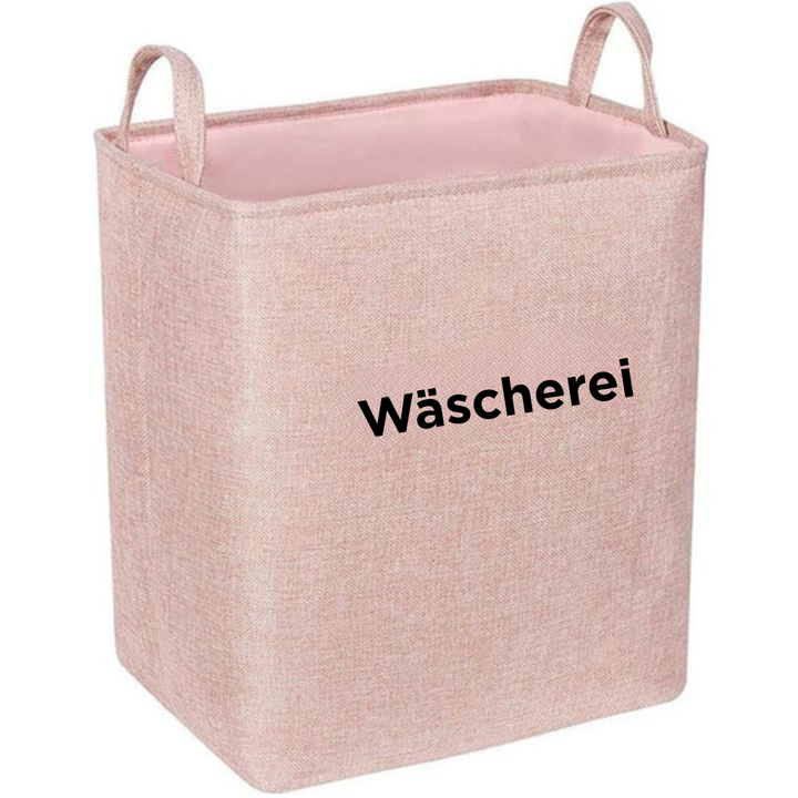 TextilZauber: cesto della biancheria pieghevole in tessuto con manici – leggero, decorativo e pratico per camera da letto e bagno