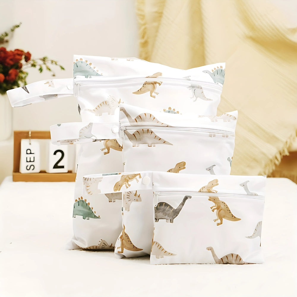 TierFreunde: Borsa di stoccaggio con stampa safari – robusta, leggera e pratica per accessori per bambini e viaggi (3 pezzi)