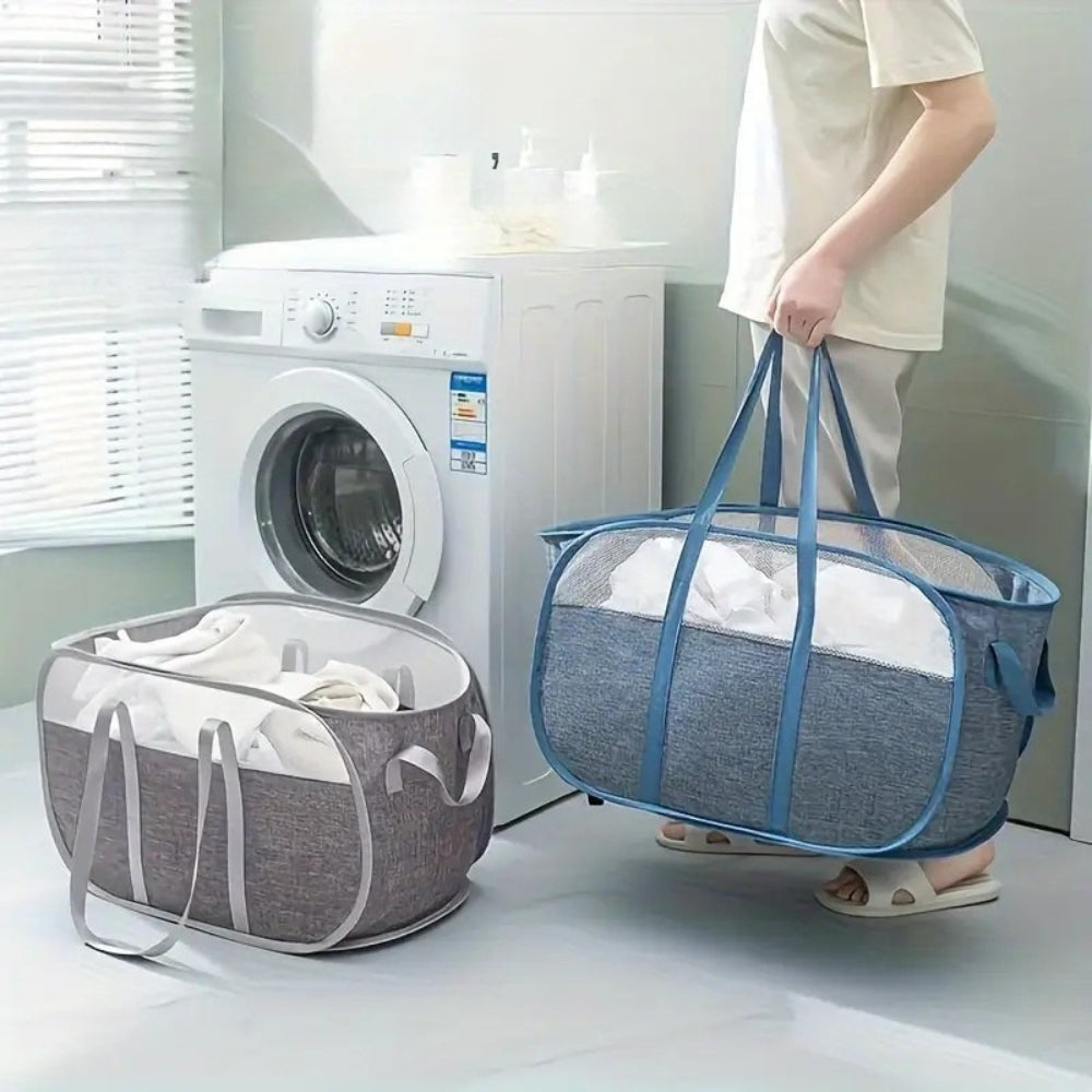 TragenFrisch: Cestino per la biancheria portatile – salvaspazio, resistente e pratico per dormitori, bagni e camere da letto
