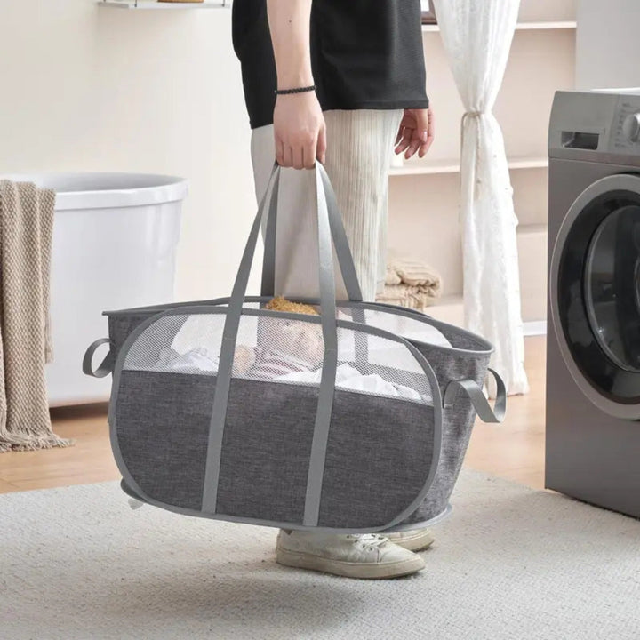 TragenFrisch: Cestino per la biancheria portatile – salvaspazio, resistente e pratico per dormitori, bagni e camere da letto