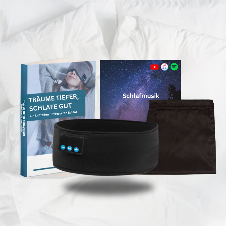 TraumBand: Maschera da sonno Bluetooth – confortevole, oscurante e rilassante per notti riposanti