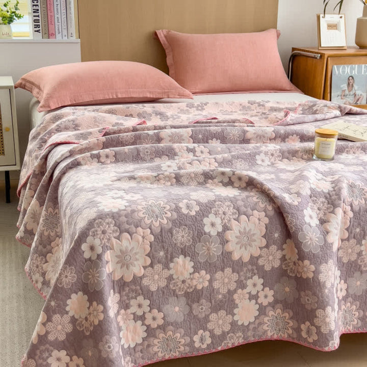 Traumträumerei: Coperte in cotone di garza con stampa floreale rustica e morbida sensazione – per divano e lounge