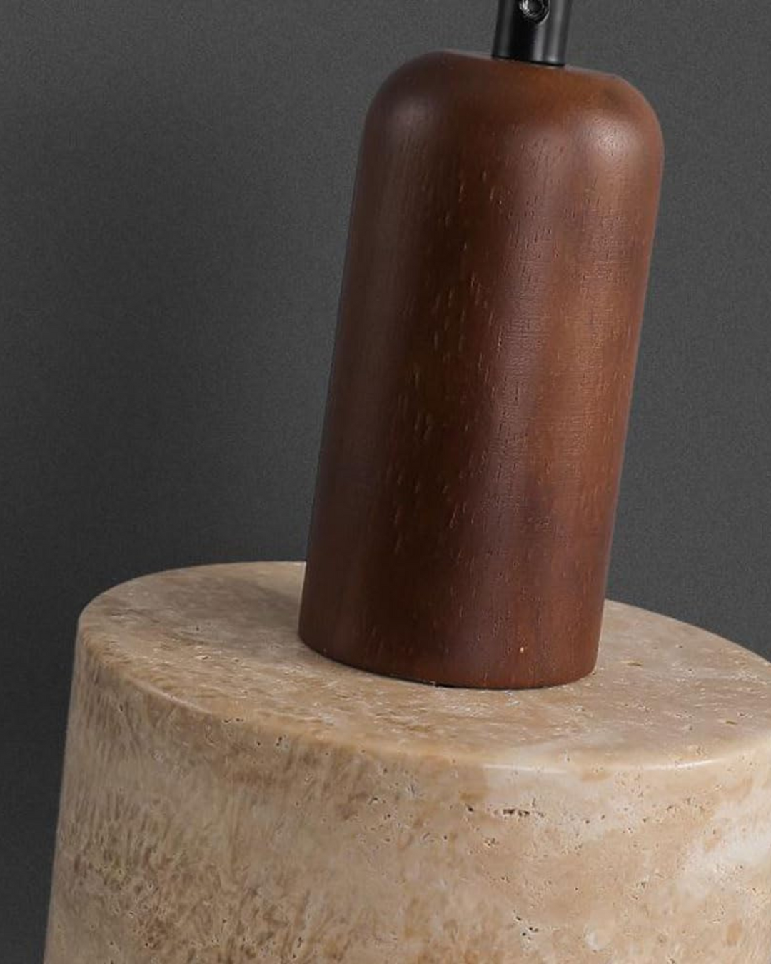TravertinLicht: Lampada a sospensione di design – lampada in pietra naturale di lusso con forma moderna, per soggiorno e sala da pranzo