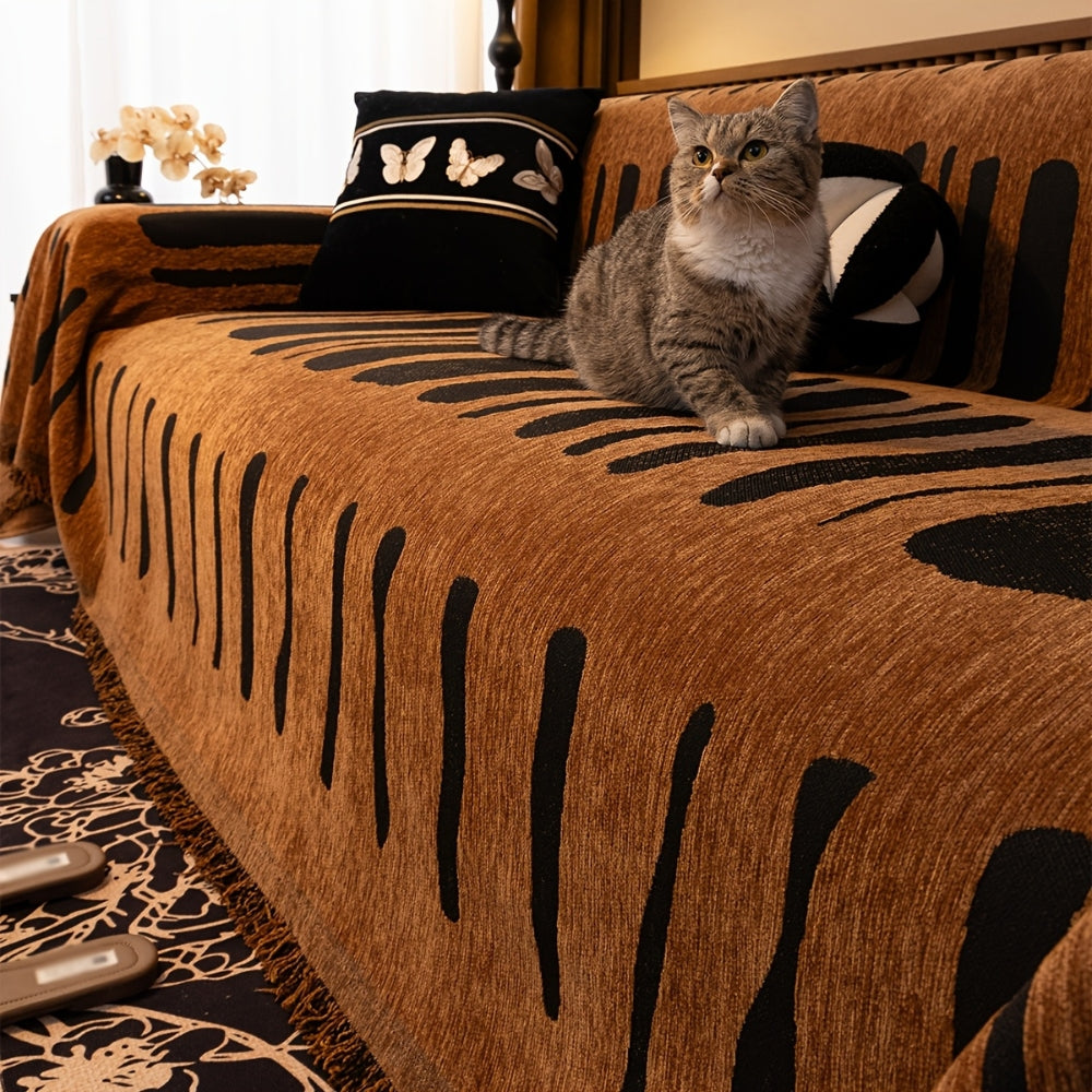 TribaLoom: Copridivano intrecciato con design tribale e struttura morbida – per divano e zona giorno