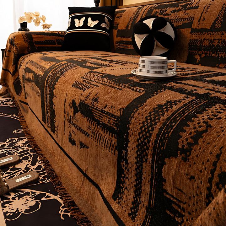Copertura per Divano Chenille Geometrico Tribale