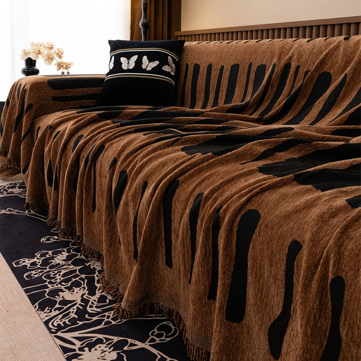 Copertura per Divano Chenille Geometrico Tribale