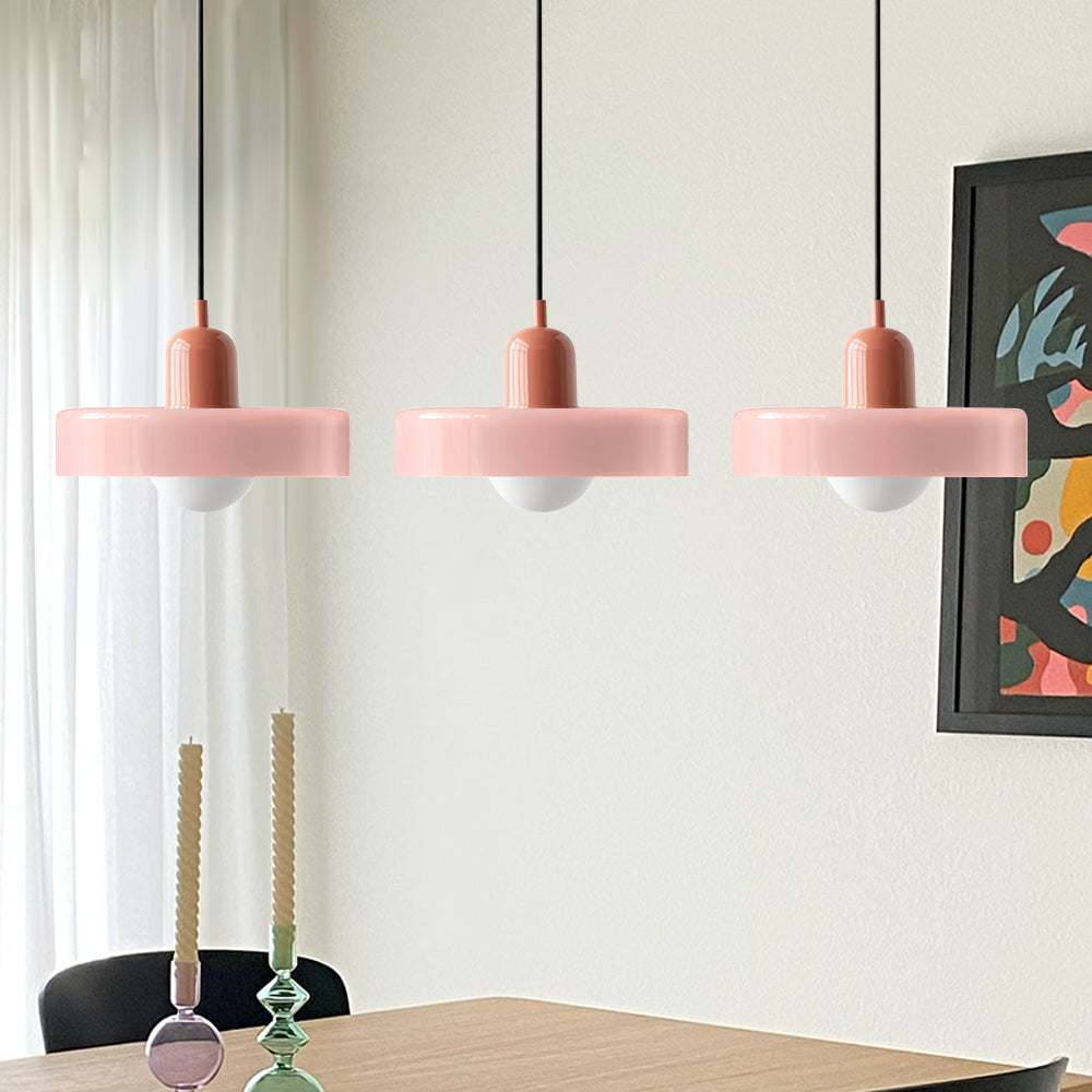 TrioLumen: Lampada a sospensione 3 fiamme in vetro moderno – lampada pendente colorata per sala da pranzo