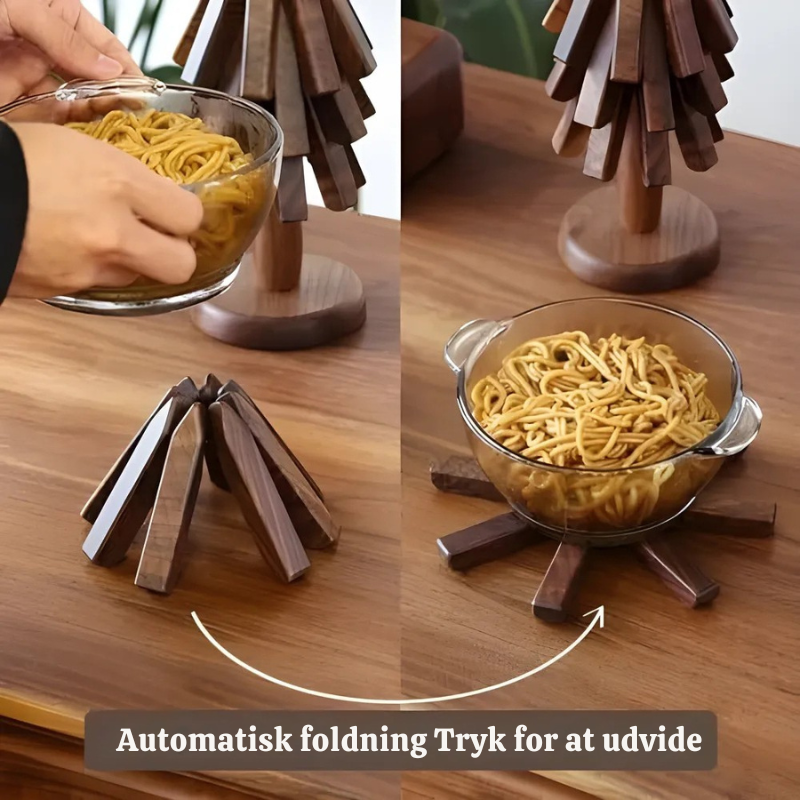 Trivetree™ – Sottopentola in legno e tovaglietta resistente al calore