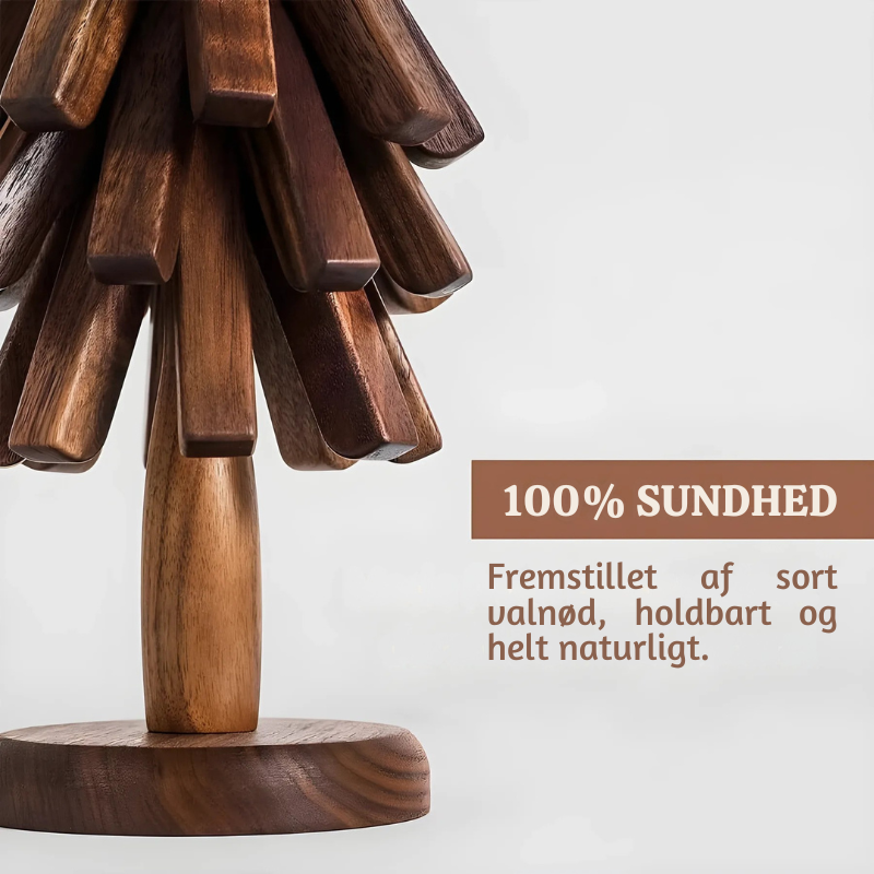 Trivetree™ – Set di sottobicchieri in legno e tappetini da tavola resistenti al calore