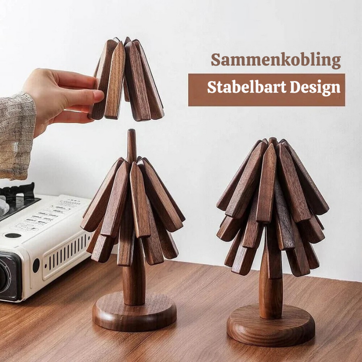 Trivetree™ – Sottopentola in legno e tovaglietta resistente al calore