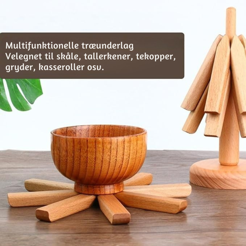 Trivetree™ – Sottopentola in legno e tovaglietta resistente al calore