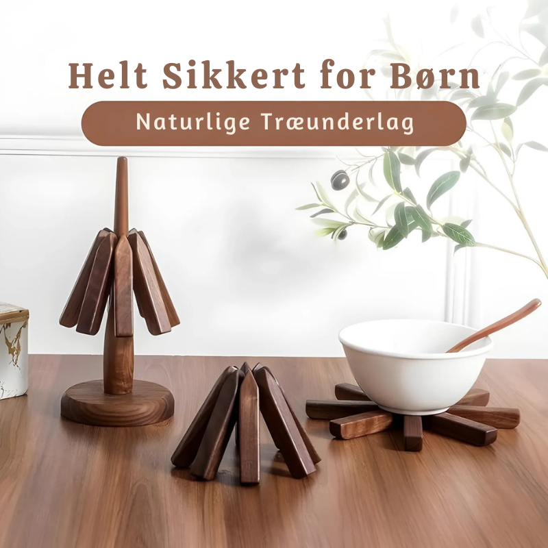 Trivetree™ – Sottopentola in legno e tovaglietta resistente al calore