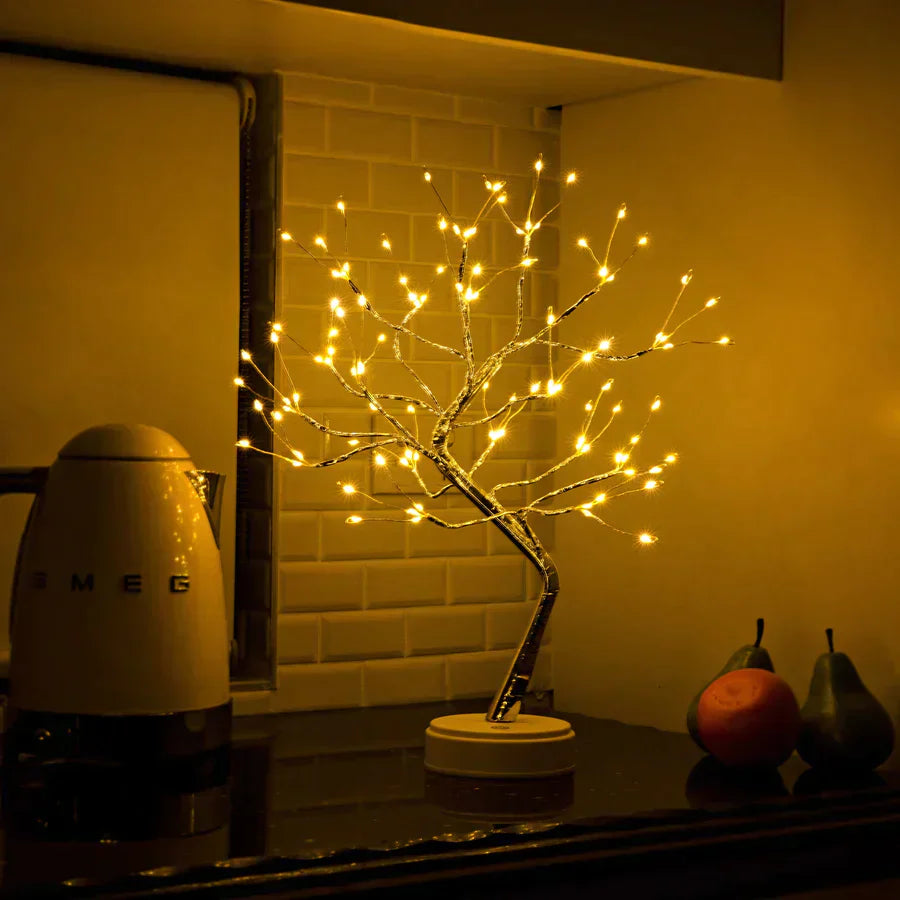 LumiTree™ Lampada Albero LED Magica | Luce Ambientale per Relax &amp; Benessere | Flessibile e Fatta a Mano