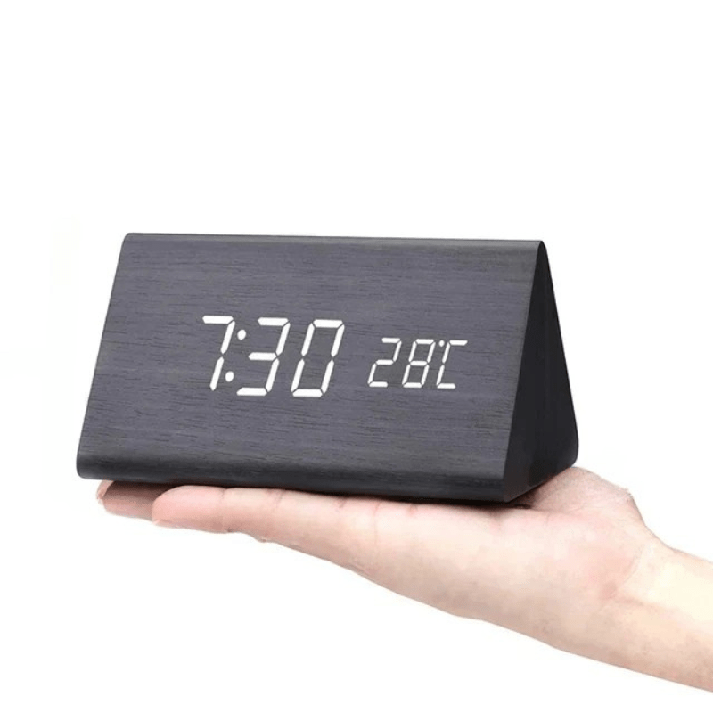 WOODSENSE – Orologio in Legno LED con Controllo Vocale per una Stile di Visualizzazione del Tempo
