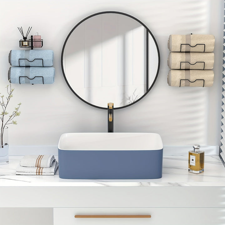 UrbanGestell: Porta asciugamani da bagno – supporto per porta multifunzionale in metallo, regolabile e salvaspazio per asciugamani e accessori