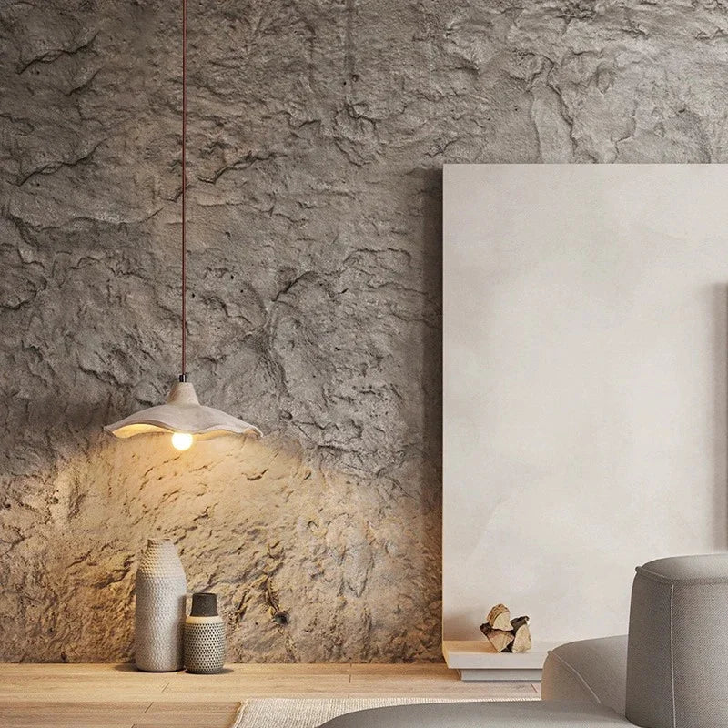 UrbanLume: Lampada a sospensione LED in cemento – Design industriale per spazi moderni