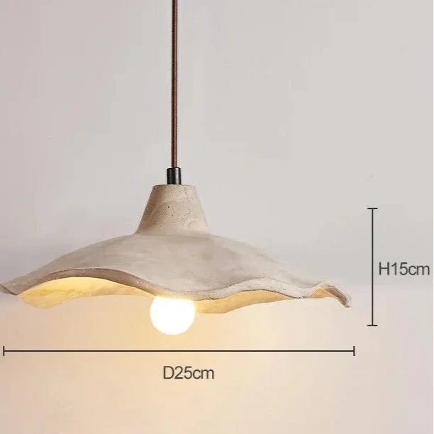 UrbanLume: Lampada a sospensione LED in cemento – Design industriale per spazi moderni