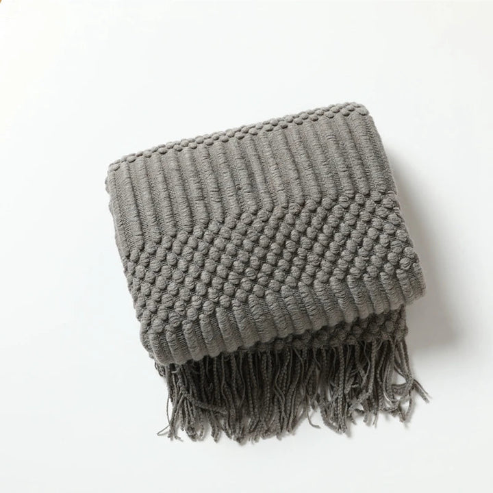 VeluCasa: Coperta di Maglia Boho di Lusso – Coperta Chunky per Camera da Letto e Divano