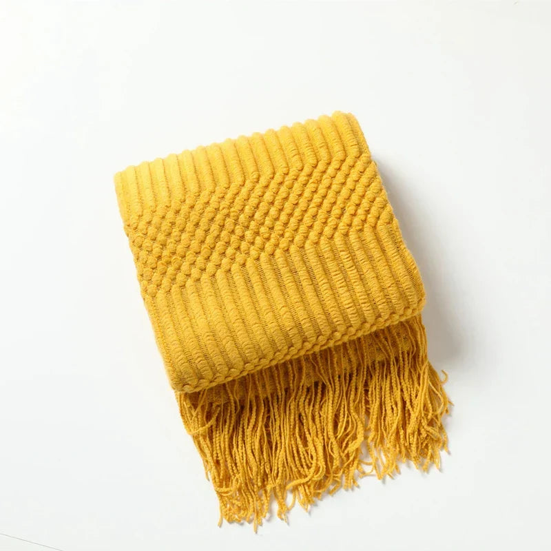 VeluCasa: Coperta di Maglia Boho di Lusso – Coperta Chunky per Camera da Letto e Divano