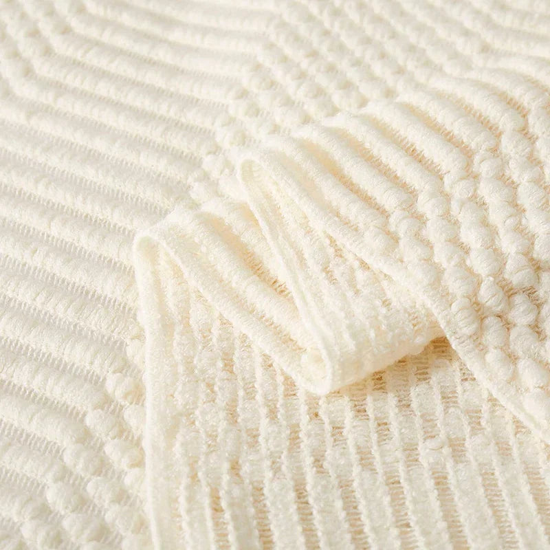VeluCasa: Coperta di Maglia Boho di Lusso – Coperta Chunky per Camera da Letto e Divano