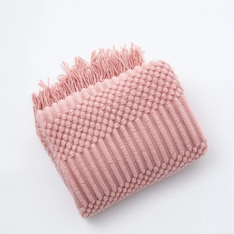 VeluCasa: Coperta di Maglia Boho di Lusso – Coperta Chunky per Camera da Letto e Divano
