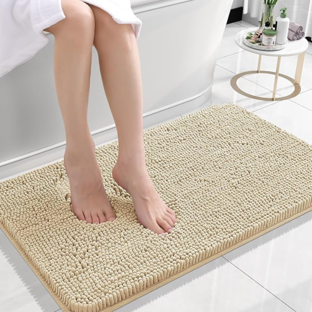 VeluSoft: Tappetino da bagno morbido – Antiscivolo e ad asciugatura rapida