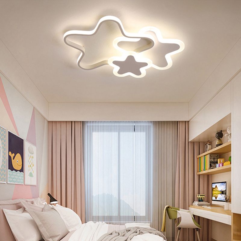 Veluna: Lampada da soffitto LED moderna in Rosa &amp; Bianco – per soggiorno &amp; camera da letto