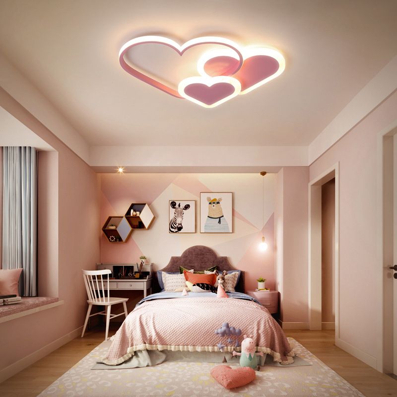 Veluna: Lampada da soffitto LED moderna in Rosa &amp; Bianco – per soggiorno &amp; camera da letto