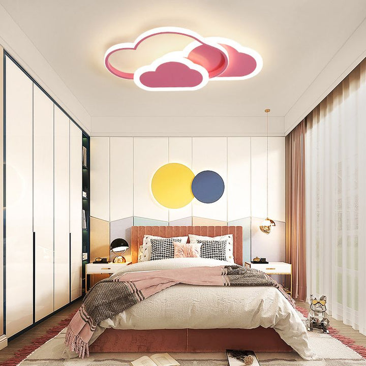 Veluna: Lampada da soffitto LED moderna in Rosa &amp; Bianco – per soggiorno &amp; camera da letto
