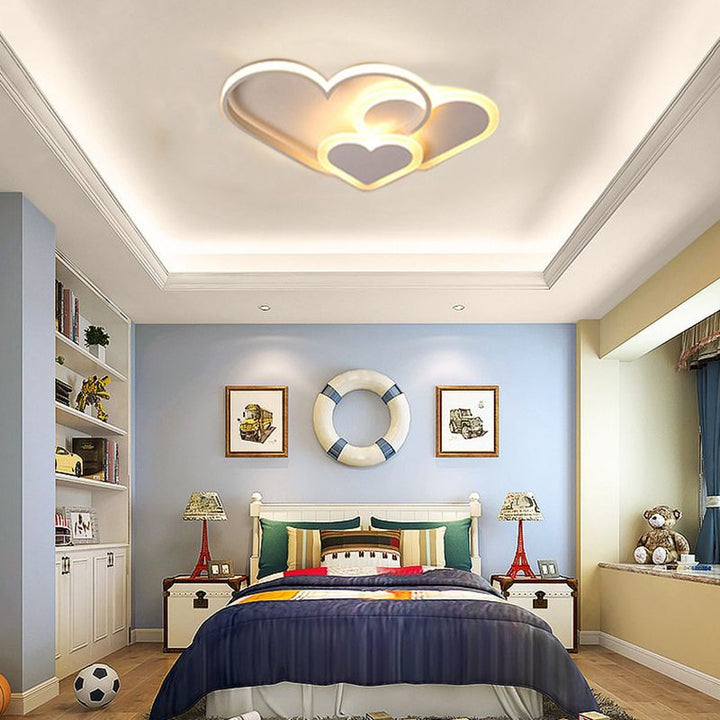 Veluna: Lampada da soffitto LED moderna in Rosa &amp; Bianco – per soggiorno &amp; camera da letto