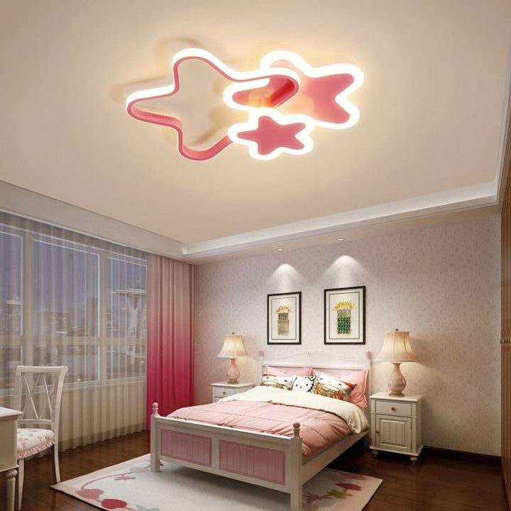 Veluna: Lampada da soffitto LED moderna in Rosa &amp; Bianco – per soggiorno &amp; camera da letto
